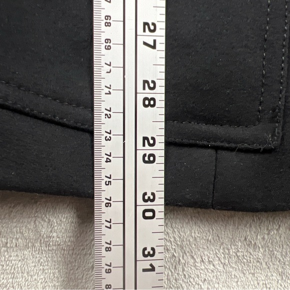 J Crew Womens Wool Pea Coat Size Med Black Collared Button Front A Line Winter - Picture 6 of 12